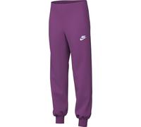 Nike Mädchen Club Fleece High-Waisted Fitted Lbr Hose, Hot Fuchsia/Hot Fuchsia/White, 7/8 Jahre