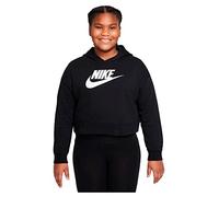 Nike Mädchen Club Kapuzenpullover, Black/White, L (146-156 cm)
