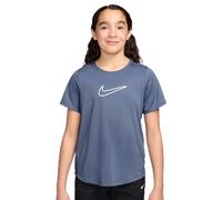 Mädchen T-Shirt Nike Kids One Fitted Dri-Fit Short Sleeve - world indigo/white - Blau (M)