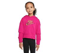 Nike Mädchen G NSW Crop Hoodie Fill Kapuzenpullover, Fireberry, S