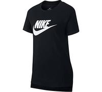 Nike Mädchen G Nsw Tee Dptl Basic Futura T Shirt, Black/White, XS EU