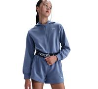 Nike Mädchen Kapuzenjacke Pro Dri-FIT Fullzip Flc Hdie HQ9312-499 128-137 World Indigo/W Ind/Blk