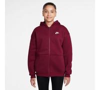Nike Mädchen Kapuzenpullover Big Girls Oversized FZ Hoodie FD2931-677 147-158 Team Red/White