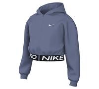 Nike Mädchen Kapuzenpullover Girl Pro Dri-FIT Fullzip Flc Hdie HQ9312-499 147-158 World Indigo/W Ind/Blk