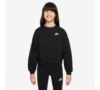 NIKE Sportswear Club Fleece Boxy Crewneck Sweatshirt Mädchen 010 - black/white XL (156-166 cm)