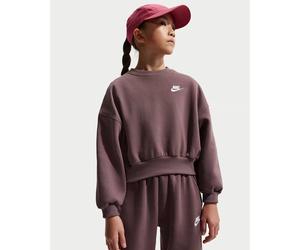 Nike Mädchen Pullover Sportswear Club Fleece Bi FZ9244-502 128-137 Tattoo/Tattoo/White
