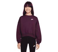 Nike - Girl's Club Fleece Boxy Crew-Neck Sweatshirt - Pullover, Gr. 134-146 M, lila (Bordeaux/White)