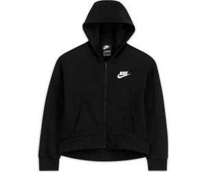 Nike Mädchen Sweatjacke Club Fleece Full-Zip Hoodie DC7118-010 128-137 Black/White