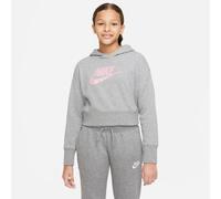 Nike Mädchen Sweatshirt Club French Terry Cropped Hoodie DC7210-093 122-128 Carbon Heather/Elem. Pink