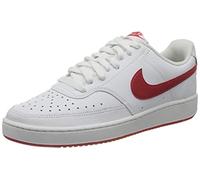 Nike Mens Court Vision LO Basketball Shoe, White/University RED,42.5 EU