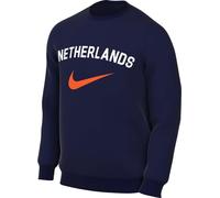 NIKE Niederlande Club Fleece Sweatshirt Herren 492 - blue void/safety orange M