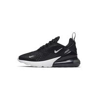 Sneaker NIKE SPORTSWEAR "AIR MAX 270 (GS)", Mädchen, Gr. 36,5, schwarz, weiß, anthrazit, Synthetik, Textil, Schuhe Sneaker, auf den Spuren des Air Max 180 und Air Max 93,Kinder & Jugendliche (91930102