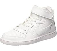 Nike Nike Court Borough Mid (gs), Jungen Basketballschuhe, Weiß (White/White-White 100), 37.5 EU
