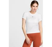 NIKE Sportswear Chill Knit Mod-Cropped T-Shirt Damen 100 - white/black XXL