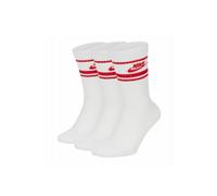 Nike - NSW Essential Crew Socks (3 Paar) - Socken XL weiss / rot