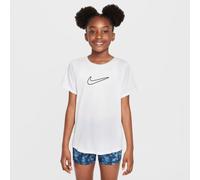 Nike Mädchen T-Shirt Dri-FIT One Fitted Big Kids (Girl) FZ5600-100 158-170 White/Black