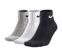 Nike 9 Paar Socken One Quater Socks Herren Damen Kurze Socke Knöchelhoch, Farbcode + Farbe:A29 3 Paar bunt 6 Paar schwarz, Größe:42-46