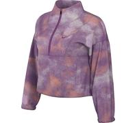 Nike One Therma-Fit Oversize-Oberteil Aus Fleece Mit Halbreißverschluss Und Print (Damen), Hot Fuchsia/Hot Fuchsia, FZ6969-518, XS