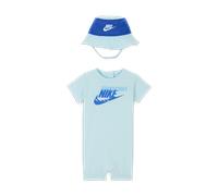Nike PE Set aus Strampler und Bucket Hat für Babys (0-9 Monate) - Blau 0-3M HJ1609-474