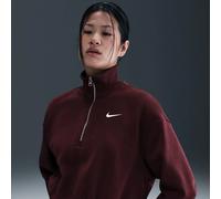 Nike Phoenix 1/4-Zip Cropped Damen Sweatshirt, rot US: L