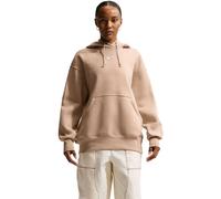 Kapuzensweatshirt NIKE SPORTSWEAR "W NSW PHNX FLC OS PO HOODIE", Gr. S, linen, sail, Obermaterial: 80% Baumwolle, 20% Polyester, normal, Rundhals, Sweatshirts, mit Rundhalsausschnitt, Oversize Passfor