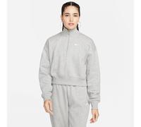 Nike Phoenix Fleece Kurz-Sweatshirt mit Viertel-Reißverschluss (Damen) - Grau 3XL DQ5767-063