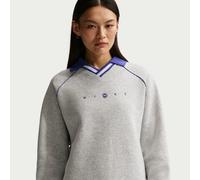 Nike Phoenix Fleece Oversize-Poloshirt mit Grafik (Damen) - Grau M (EU 40-42) IF0256-043