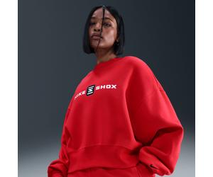 Nike Phoenix Fleece Shox Oversize-Damen-Sweatshirt mit Rundhalsausschnitt - Rot L (EU 44-46) IO2245-657
