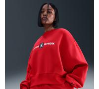Nike Phoenix Fleece Shox Oversize-Damen-Sweatshirt mit Rundhalsausschnitt - Rot XXL (EU 52-54) IO2245-657