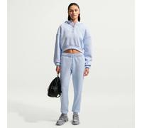 Nike Phoenix Oversized Cropped Henley Damen T-Shirt, hellblau US: S