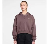 Nike Phoenix Oversized Cropped Henley Damen T-Shirt, lila US: 2XL