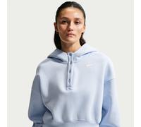 Nike Phoenix verkürzter Oversize-Henley-Hoodie aus Fleece (Damen) - Blau S (EU 36-38) IF0258-407