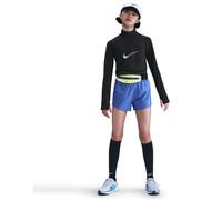 Nike Pro Dri-Fit 1/4-Zip Mädchen T-Shirt, schwarz, Gr. M