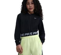 NIKE Pro Dri-FIT Fleece Hoodie Mädchen 011 - black/black/black/white S (128-137 cm)