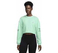 Nike Pro Dri-FIT French Terry W - Sweatshirt - Damen S Light Green