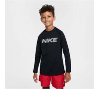 NIKE Pro Dri-FIT langarm Crew Neck Trainingsshirt Jungen 010 - black/white L (147-158 cm)