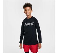 NIKE Pro Dri-FIT langarm Crew Neck Trainingsshirt Jungen 010 - black/white S (128-137 cm)