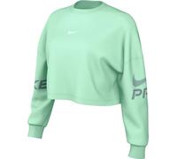 Nike Pro Weites Dri-Fit French-Terry-Sweatshirt Mit Rundhalsausschnitt Für Damen, Mint Foam/Cannon/White, HV3591-353, L