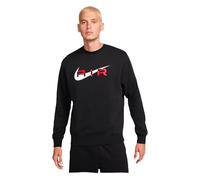 NIKE - Pullover M NSW SW AIR Crew FLC BB aus Baumwolle, schwarz-rot (L)