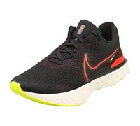 Nike React Infinity Run Flyknit 3 Herren-Sneaker, Schwarz Rot Volt, 46 EU
