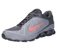 Sneaker NIKE SPORTSWEAR "Reax 8", Herren, Gr. 42,5, smoke grau, bright crimson, schwarz, Synthetik, Schuhe Sneaker, inspiriert vom Design des Nike Shox (62733142-42,5) smoke grau, bright crimson, schw