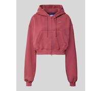 Nike Regular Fit Sweatjacke aus Baumwoll-Mix in Dunkelrot, Größe M