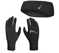 Nike Essential Set Stirnband und Handschuhe Damen in black-silver, Größe XS/S