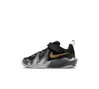 Nike S.T. Dynamite Unisex-Kinder Basketballschuhe für Jungen und Mädchen, Schwarz Gold Metallic Wolf Grau Rauchgrau, 33 EU