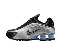 Nike Shox R4 Big Kids Shoes (CW2626-004, Metallic Silver/Black/Psychic Blue/Metallic Silver), Metallic-Silber/Schwarz/Hellblau/Metallic-Silber, 6 Big Kid