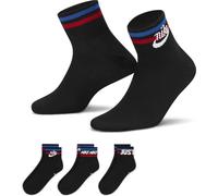 Nike Sportswear Everyday Essential Ankle Socks 3PPK schwarz/blau Größe 46-50