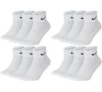 Nike Socken Herren Damen 6 Paar One Quater Socks Kurze Socke Knöchelhoch Weiß Schwarz Gemischt (weiss grau schwarz) Größe 34 36 38 40 42 44 46 48 50