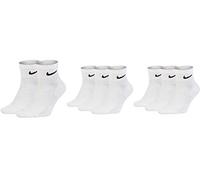NIKE Socken Herren Damen Weiß Schwarz Kurz 8 Paar Knöchel-Hoch 8er Pack Sparset Sportsocken 34-38 38-42 42-46 46-50, Größe:38-42, Farbe:weiß/weiß/weiß
