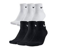 Nike Socken Kurz 5 Paar Weiß Schwarz Damen Herren Knöchelhoch Sparset Sportsocken Größe 34 36 38 40 42 44 46 48 50, Größe:34-38, Farbe:schwarz weiss