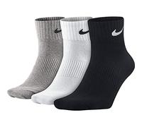 NIKE Socken Lightweight Quarter 3er Pack, grau/schwarz/weiß, 34-38 S , SX4706-901